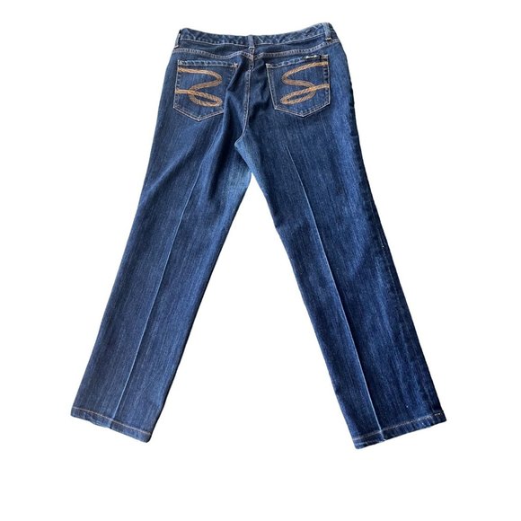 Womens Straight Leg Stretchy Jeans, Size 12, (SKU-B17) - Picture 5 of 9